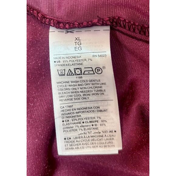 Old Navy Red Wine Velvet Styled Tank Top Sixe XL - Picture 5 of 5